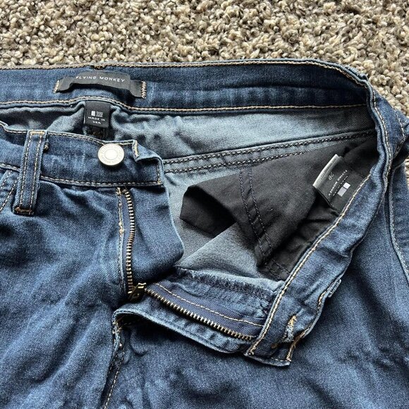 Flying Monkey Navy Skinny Jeans, Womens 28 Mid-rise Denim Jeans - Picture 3 of 8